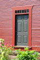 Front door of Noah Webster House. West Hartford, CT.
