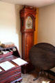 Tall clock, tilt table & desk at Noah Webster House. West Hartford, CT.