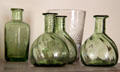 Early American blown glass bottles at Noah Webster House. West Hartford, CT.