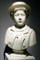 Marble bust of Young Boy by Longworth Powers at New Britain Museum of American Art. New Britain, CT.