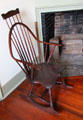 Rocking chair with extended head rest at Dr. Hezekiah Chaffee House. Windsor, CT