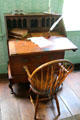 Drop front desk which belonged to Oliver Ellsworth's grandfather at Ellsworth Homestead Museum. Windsor, CT.