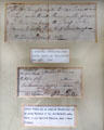 Original Christmas invitation & cheque by Oliver Phelps at Phelps-Hathaway House. Suffield, CT.