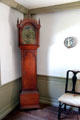 Tall case clock by Burnap of E. Windsor at Phelps-Hathaway House. Suffield, CT.
