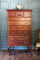 High chest of drawers attrib. to Eliphalet Chapin of Connecticut at Phelps-Hathaway House. Suffield, CT