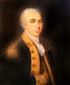 Portrait of Samual Blachley Webb who fought at Bunker Hill , was ADC to George Washington, one founder of Society of Cincinnati & grand marshal at Washington's inauguration as President at Joseph Webb House. Wethersfield, CT.