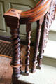 Stairway banister & newel post at Silas Deane House. Wethersfield, CT.