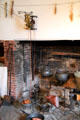 Kitchen fireplace with clockwork roasting spit at Silas Deane House. Wethersfield, CT.