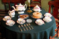 Parlor table set for tea at Isaac Stevens House. Wethersfield, CT.