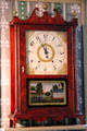 Mantle clock with picture of Mt. Vernon at Isaac Stevens House. Wethersfield, CT