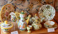 Italian ceramics collection at Gillette Castle State Park. East Haddam, CT.