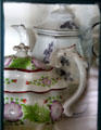 China teapots at Thankful Arnold House. Haddam, CT.