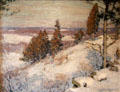 Snow Covered Hills painting by Everett L. Warner at Florence Griswold Museum. Old Lyme, CT.