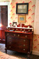 Dresser in Miss Florence's bedroom at Florence Griswold Museum. Old Lyme, CT.