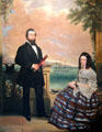 Portrait of Captain & Mrs. Samuel L. Spencer by unknown artist at Connecticut River Museum. Essex, CT.