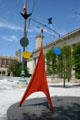 Alexander Calder "Gallows & Lollipops" mobile beside Yale University Commons. New Haven, CT.