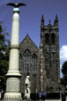 Historic Christ Church on Broadway & Civil War Memorial. New Haven, CT.