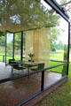 Dining corner of Philip Johnson Glass House. New Canaan, CT.