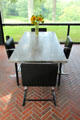 Dining table at Philip Johnson Glass House. New Canaan, CT.