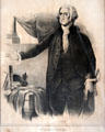 Lithograph of George Washington by D.W. Kellogg & Co. of Hartford, CT at Denison Homestead Museum. Stonington, CT.