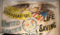 Life saving parade banner by the USLSS at Elizabeth City, NC at U.S. Coast Guard Museum. New London, CT.