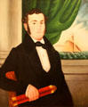 Portrait of Captain John Bolles by Isaac Sheffield at Lyman Allyn Art Museum. New London, CT.