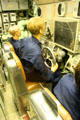 Diving controls in USS Nautilus at Submarine Force Museum. Groton, CT.