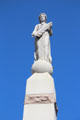 Peace statue atop New London Civil War Memorial. New London, CT.