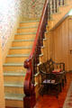Entry hall & staircase at Shaw Mansion. New London, CT.