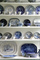 Collection of blue-decorated porcelain at Shaw Mansion. New London, CT.