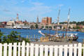 View of London, CT from Groton across Thames River. Groton, CT.