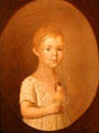 Portrait of Martha Pike as a Young Girl by William Jennys of New Milford, CT at Mattatuck Museum. Waterbury, CT.