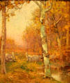 Connecticut Woods painting by Bruce Crane of Old Lyme art colony at Mattatuck Museum. Waterbury, CT.
