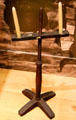 Standing adjustable height candle holder made in New England at Mattatuck Museum. Waterbury, CT.