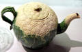 Cauliflower teapot by Wedgwood & Sons of England at Mattatuck Museum. Waterbury, CT.
