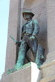Statue of fighting farmer on Waterbury Soldiers Monument. Waterbury, CT.