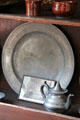 Pewter plate & teapot at Judson House. Stratford, CT.