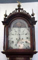Tall case clock by William Crane at Judson House. Stratford, CT.