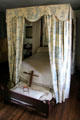 Curtained rope bed with trundle bed at Judson House. Stratford, CT.