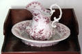 Pitcher & basin once use by Lafayette when he stayed at nearby hotel at Judson House. Stratford, CT.
