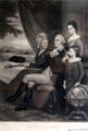 Graphic of George Washington's family by F.B. Schell published by John Dainty of Philadelphia at Danbury Museum & Historical Society. Danbury, CT.