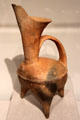 Chinese Neolithic earthenware tripod pitcher at Yale University Art Gallery. New Haven, CT.
