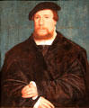 Portrait of a Hanseatic Merchant by Hans Holbein the Younger of Germany at Yale University Art Gallery. New Haven, CT.