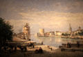 Harbor of La Rochelle painting by Jean-Baptiste-Camille Corot of France at Yale University Art Gallery. New Haven, CT.