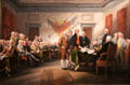 Declaration of Independence, July 4, 1776 painting by John Trumbull at Yale University Art Gallery. New Haven, CT.