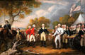 Surrender of General Burgoyne, Oct. 16, 1777 painting by John Trumbull at Yale University Art Gallery. New Haven, CT
