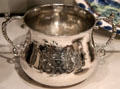 Silver caudle cup by Gerrit Onckelbag of New York at Yale University Art Gallery. New Haven, CT.
