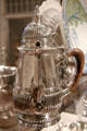Silver chocolate pot by Edward Winslow of Boston at Yale University Art Gallery. New Haven, CT.