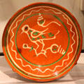 Earthenware pie plate from PA at Yale University Art Gallery. New Haven, CT