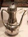 Silver coffeepot by Tiffany & Co. of New York at Yale University Art Gallery. New Haven, CT.